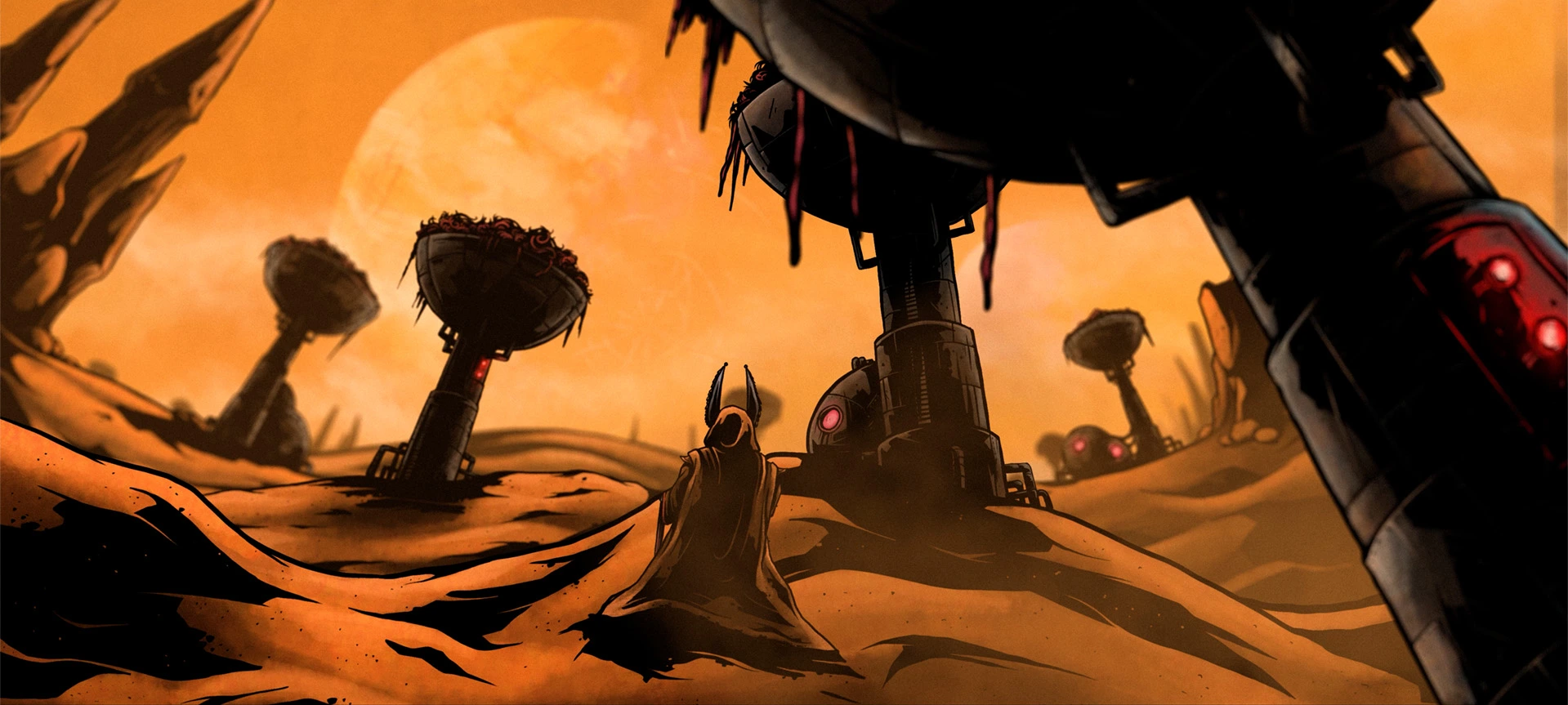 Ferment Kott na tle północnej uprawy lebiodki na Qur'Akis